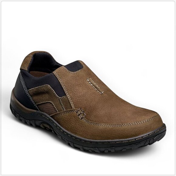 Nunn Bush Men's Quest Moc Toe Slipon Tan Multi Brown Leather Shoes NIB NEW 8 - Picture 1 of 5